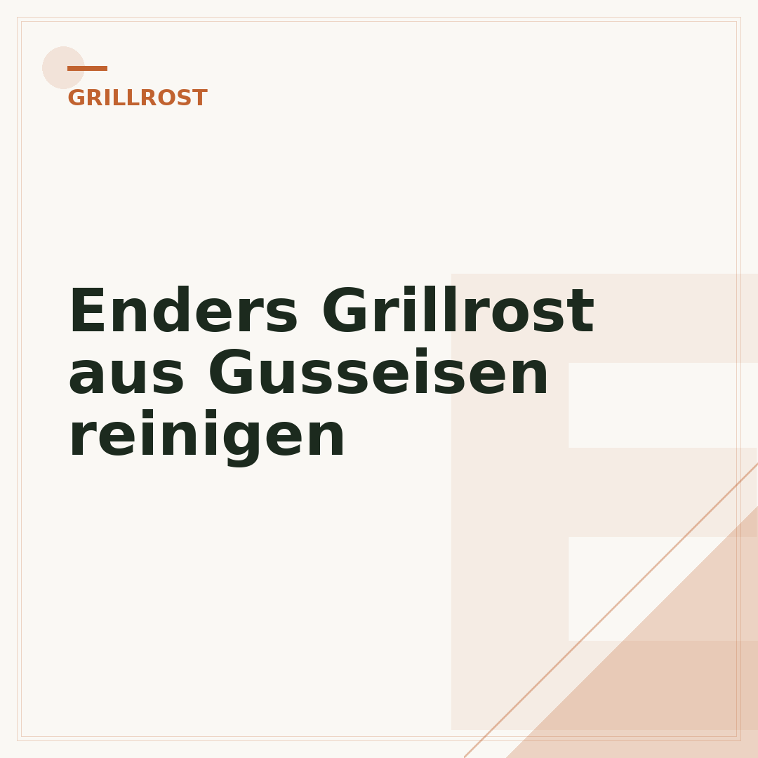Enders Grillrost aus Gusseisen reinigen