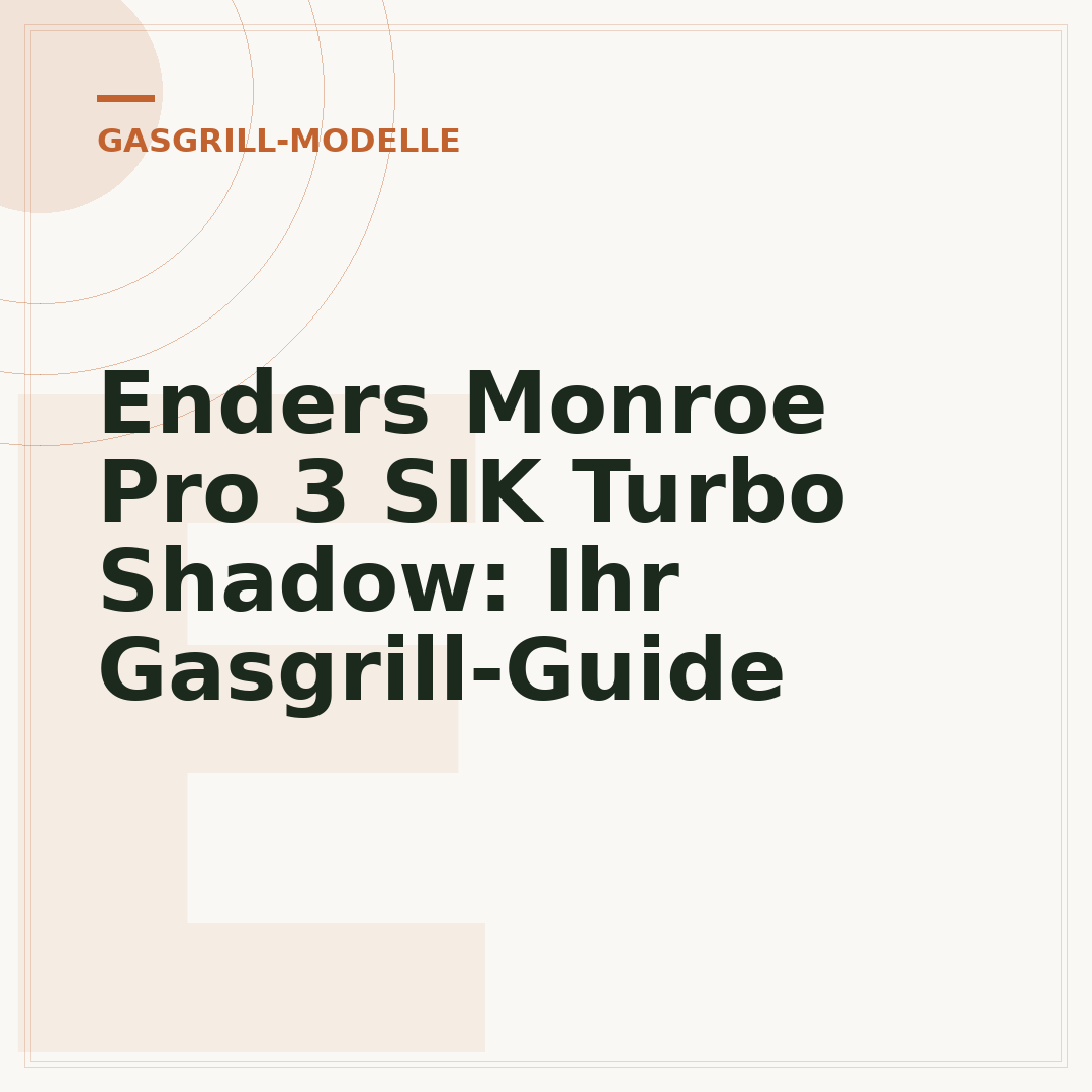 Enders Monroe Pro 3 SIK Turbo Shadow: Ihr Gasgrill-Guide