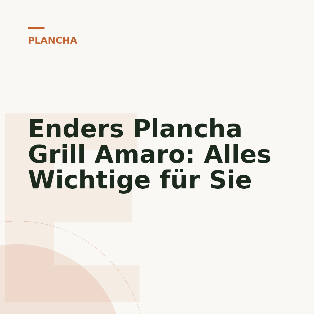 Enders Plancha Grill Amaro: Alles Wichtige für Sie