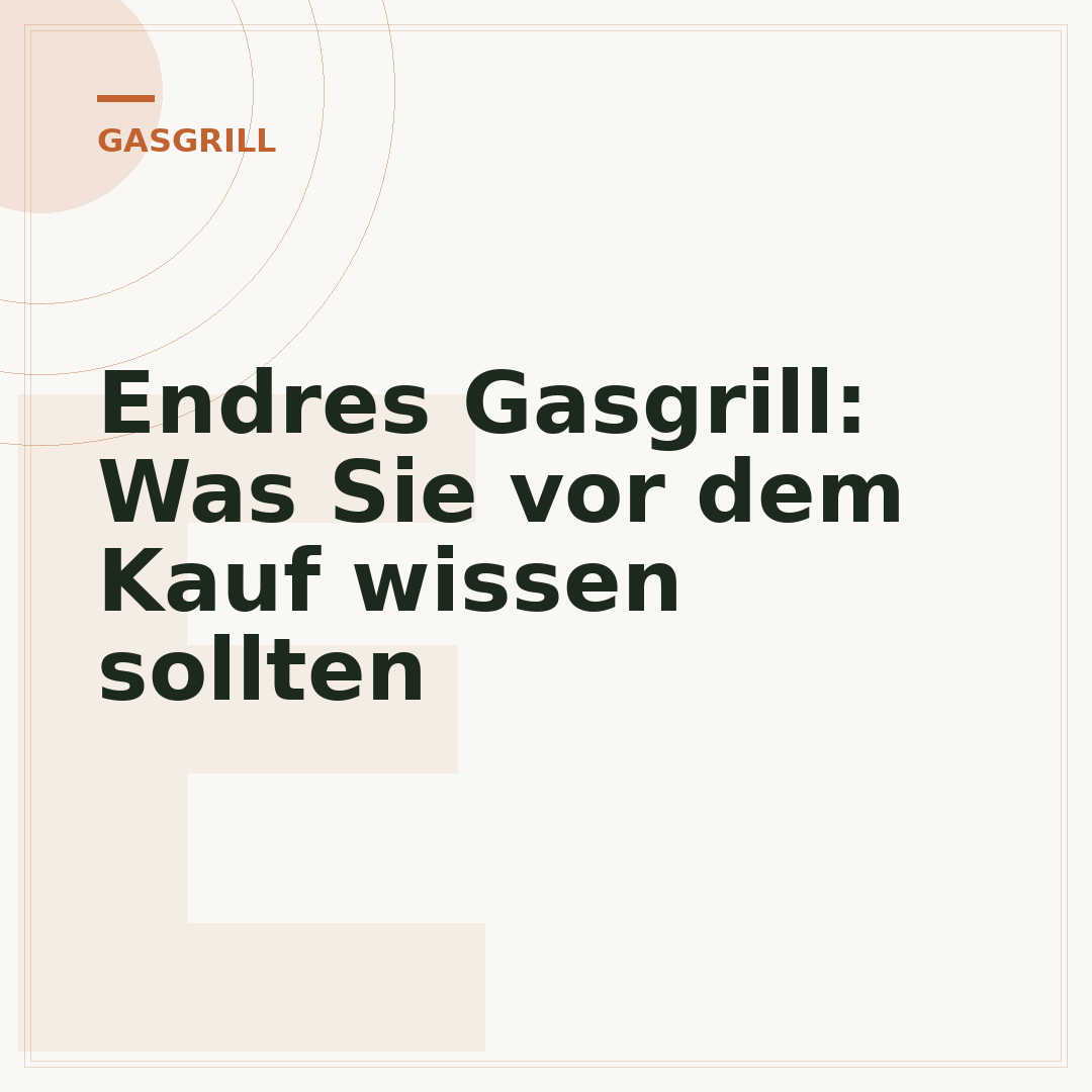 Endres Gasgrill: Was Sie vor dem Kauf wissen sollten
