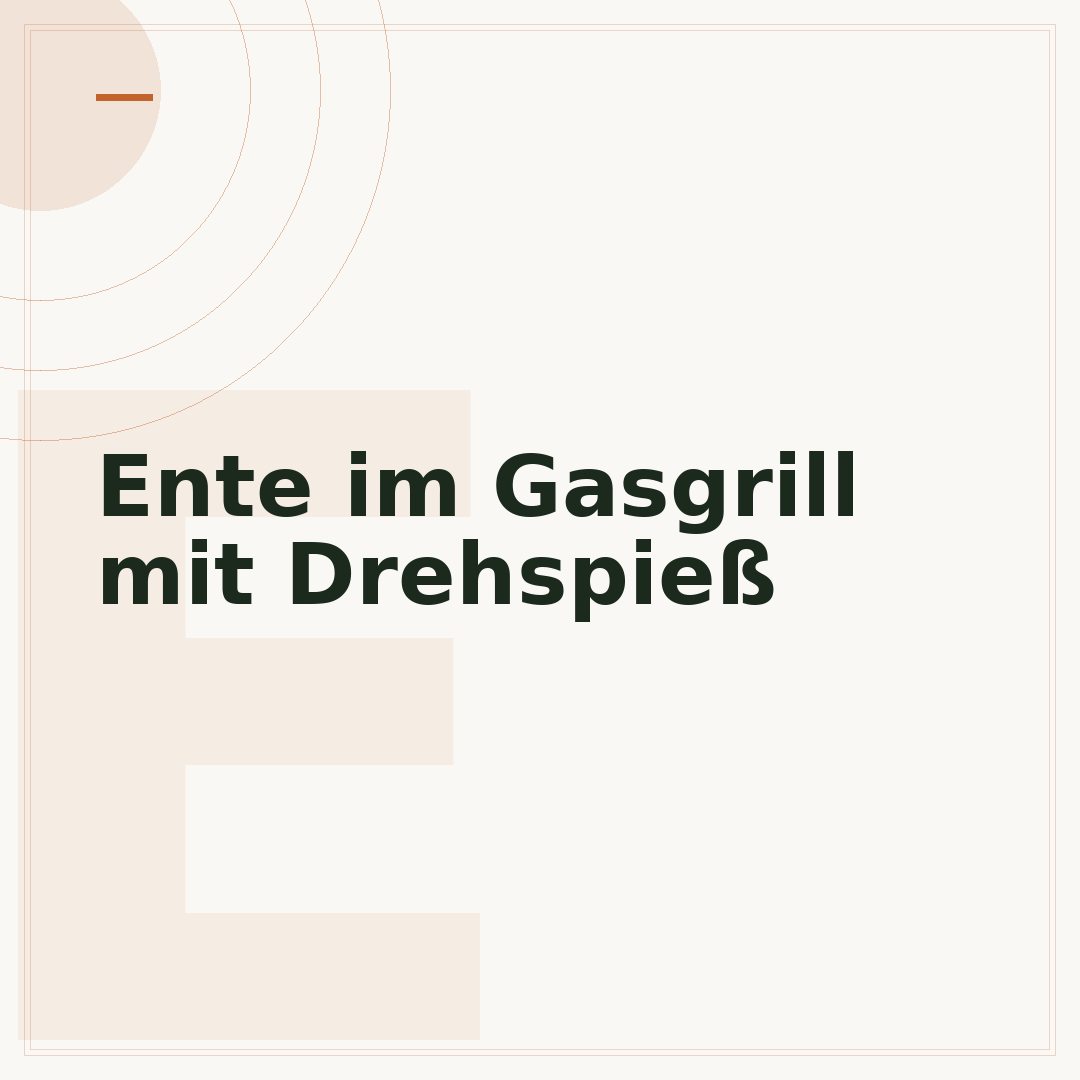 Ente im Gasgrill mit Drehspieß