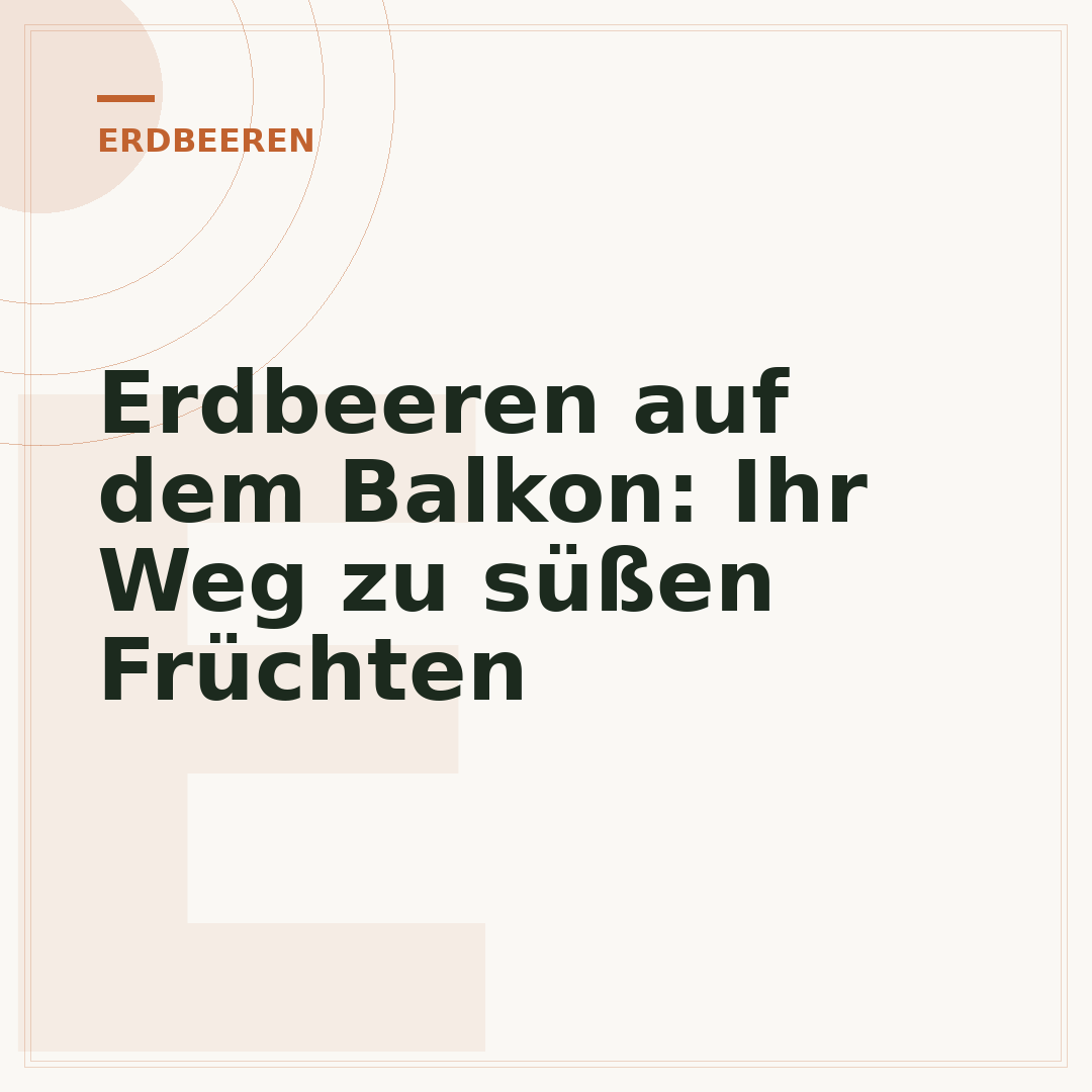 Erdbeeren auf dem Balkon: Ihr Weg zu süßen Früchten