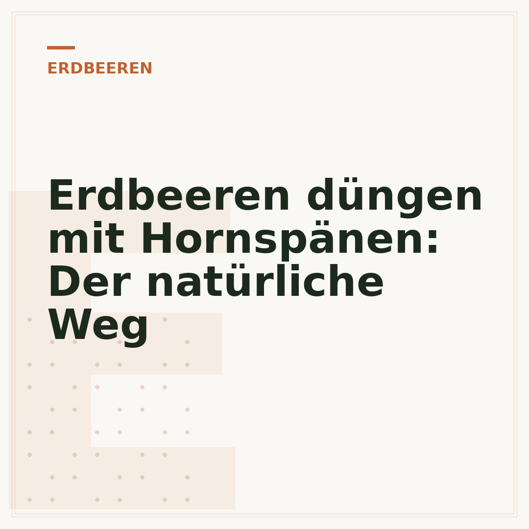 Erdbeeren düngen mit Hornspänen: Der natürliche Weg
