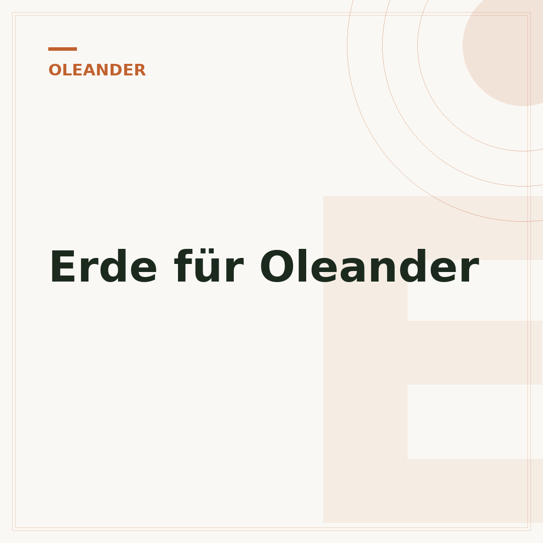 Erde für Oleander
