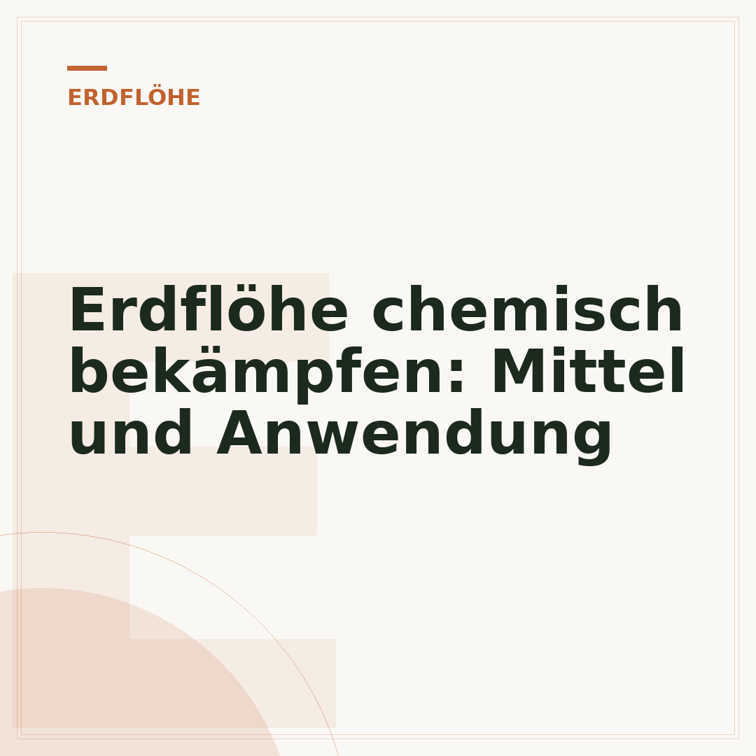 Erdflöhe chemisch bekämpfen: Mittel und Anwendung