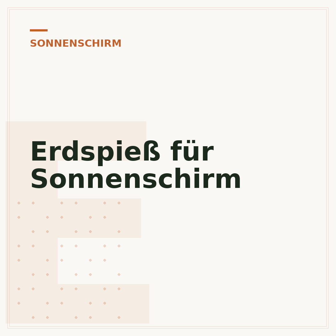 Erdspieß für Sonnenschirm