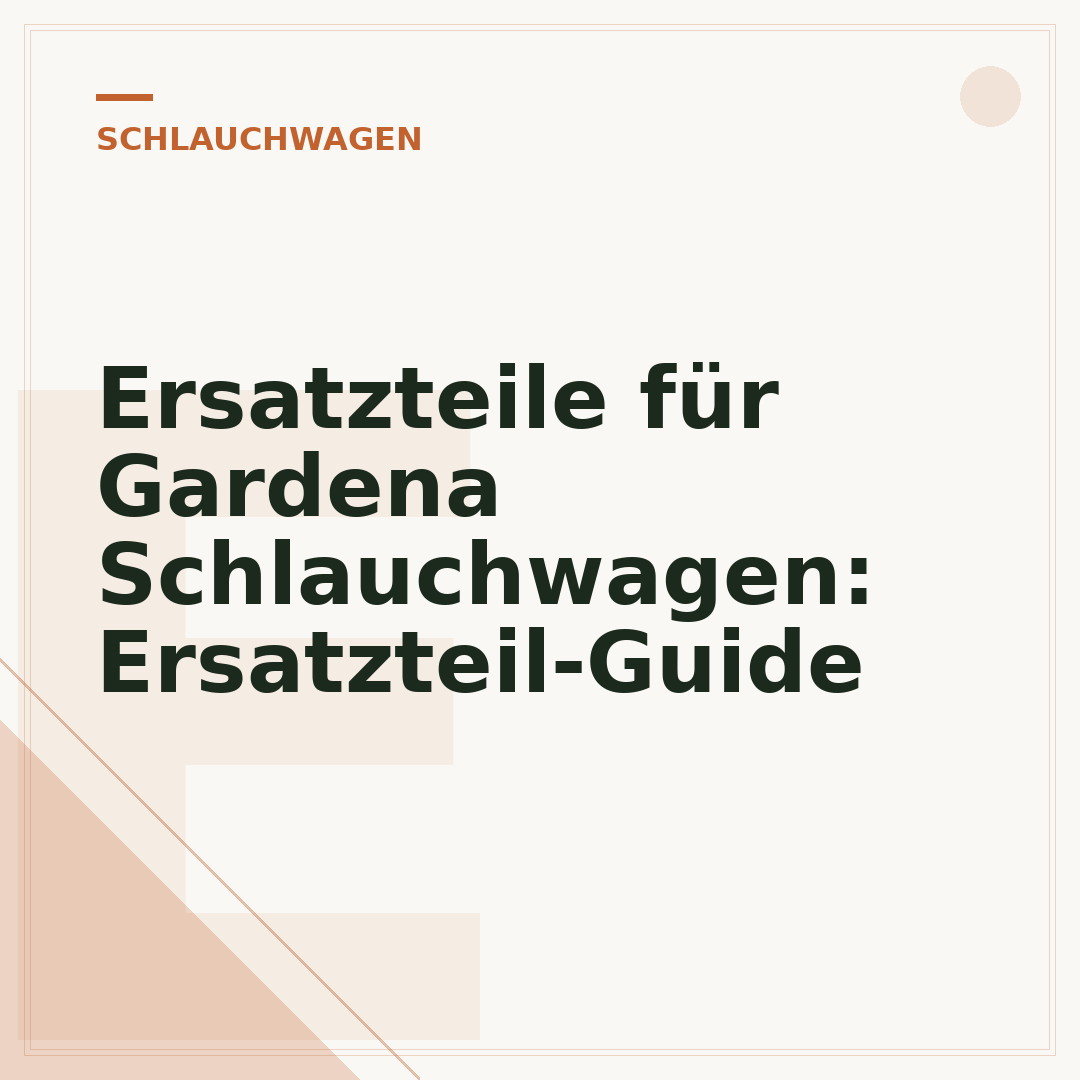 Ersatzteile für Gardena Schlauchwagen: Ersatzteil-Guide