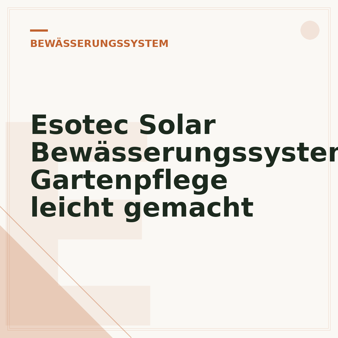 Esotec Solar Bewässerungssystem: Gartenpflege leicht gemacht
