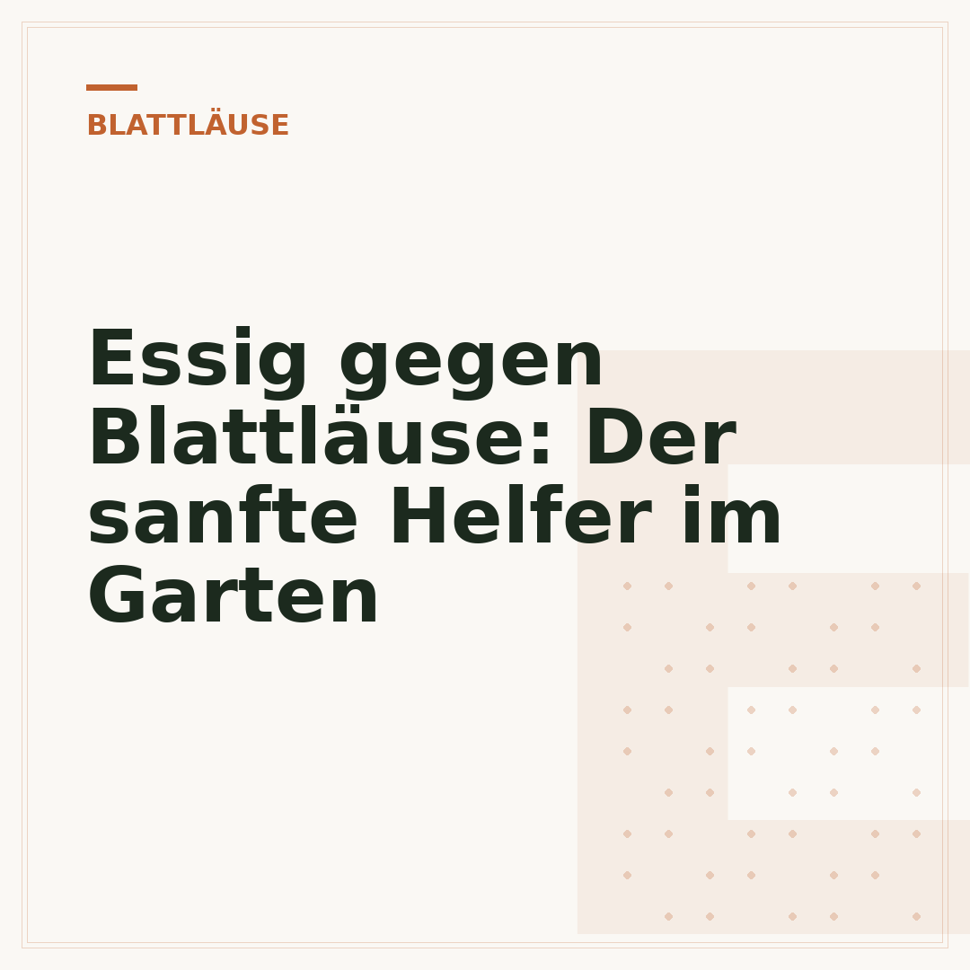 Essig gegen Blattläuse: Der sanfte Helfer im Garten