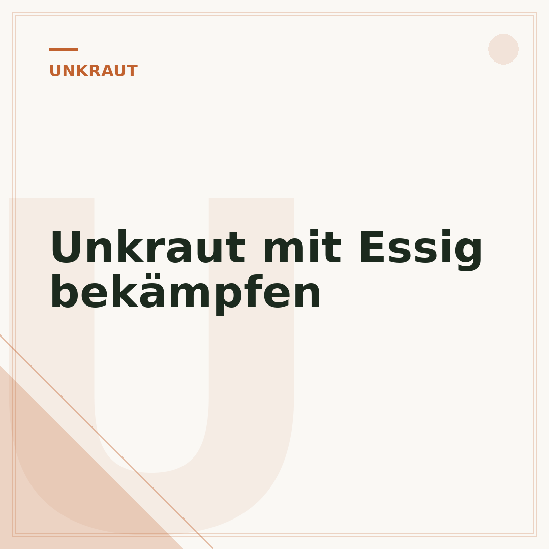 Unkraut mit Essig bekämpfen