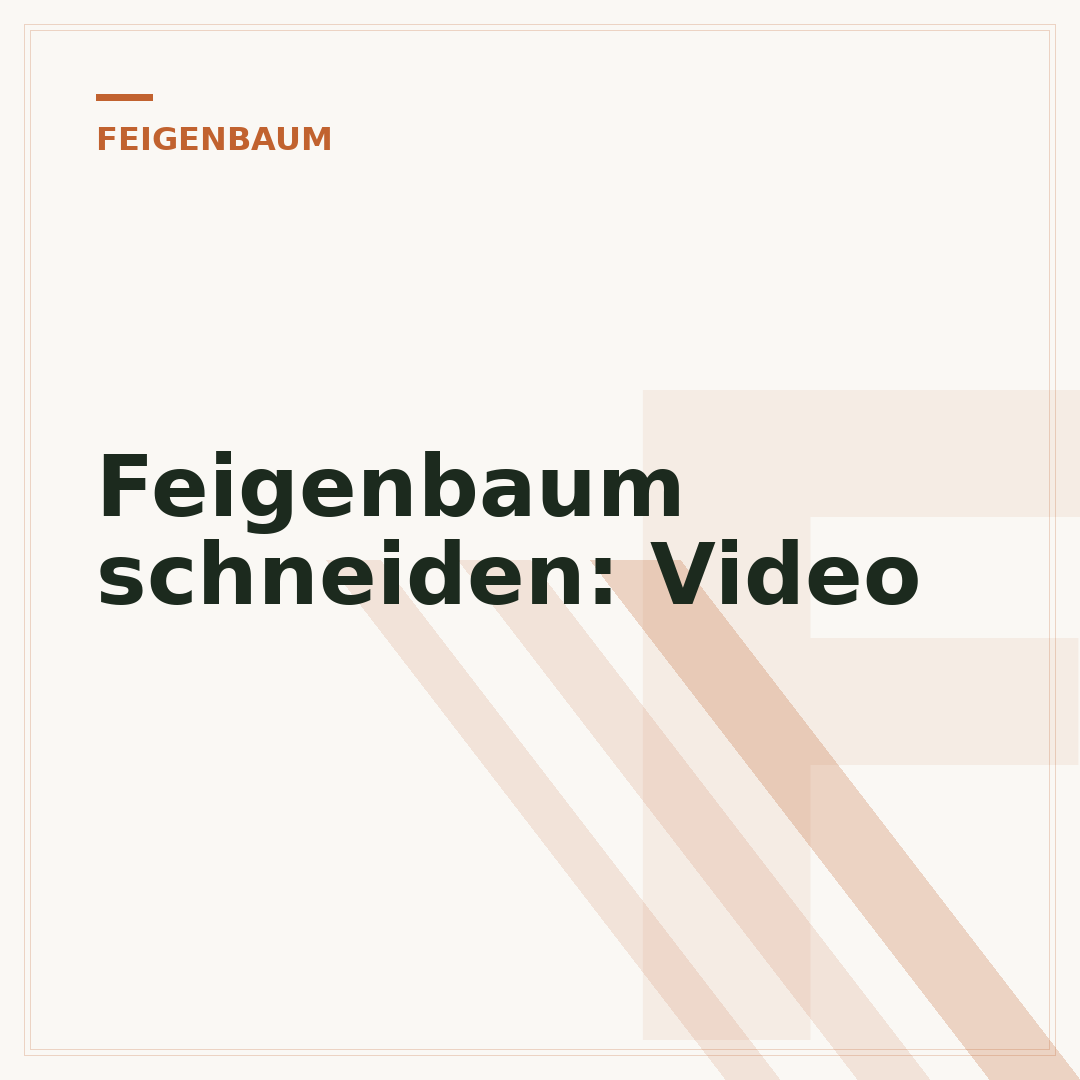 Feigenbaum schneiden: Video