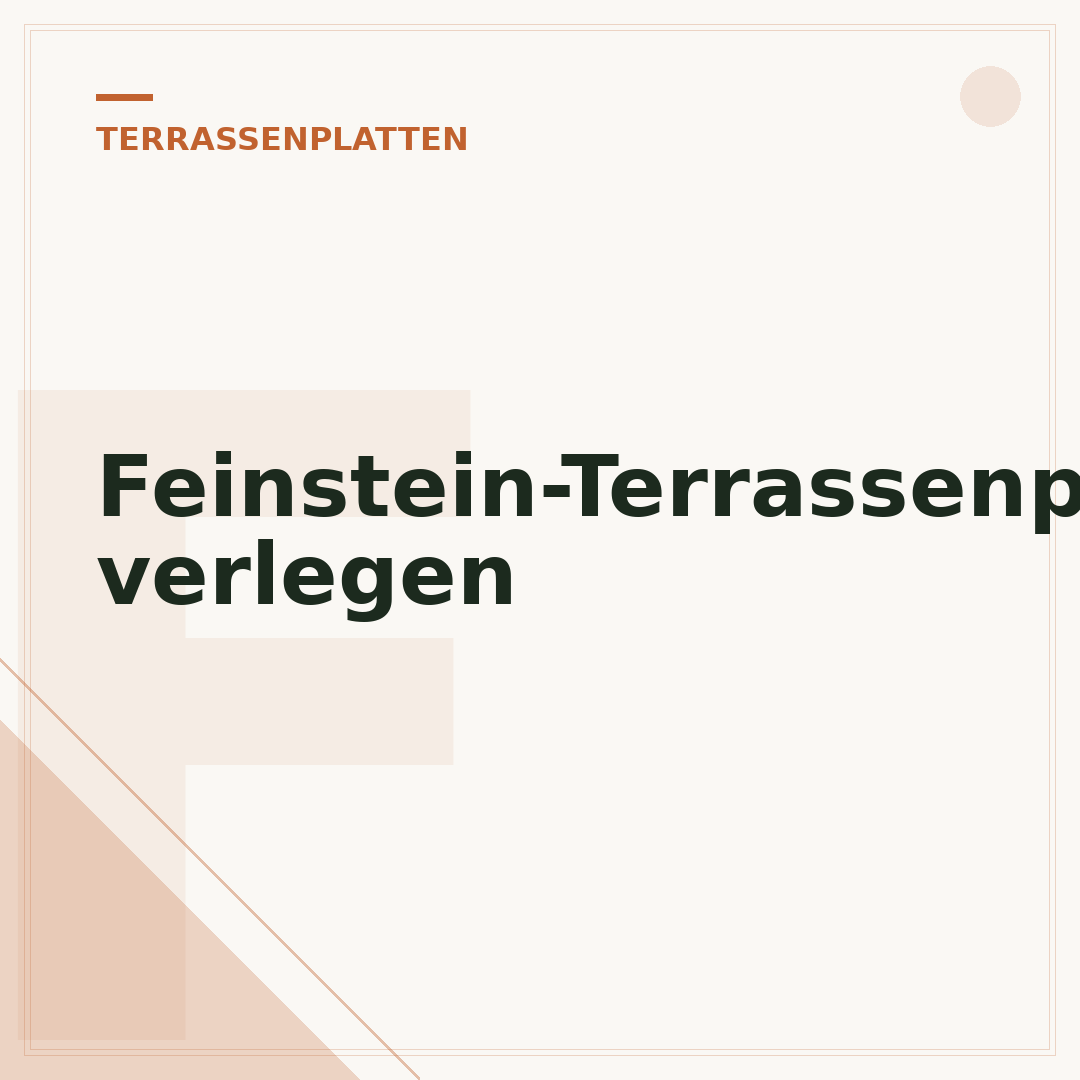 Feinstein-Terrassenplatten verlegen