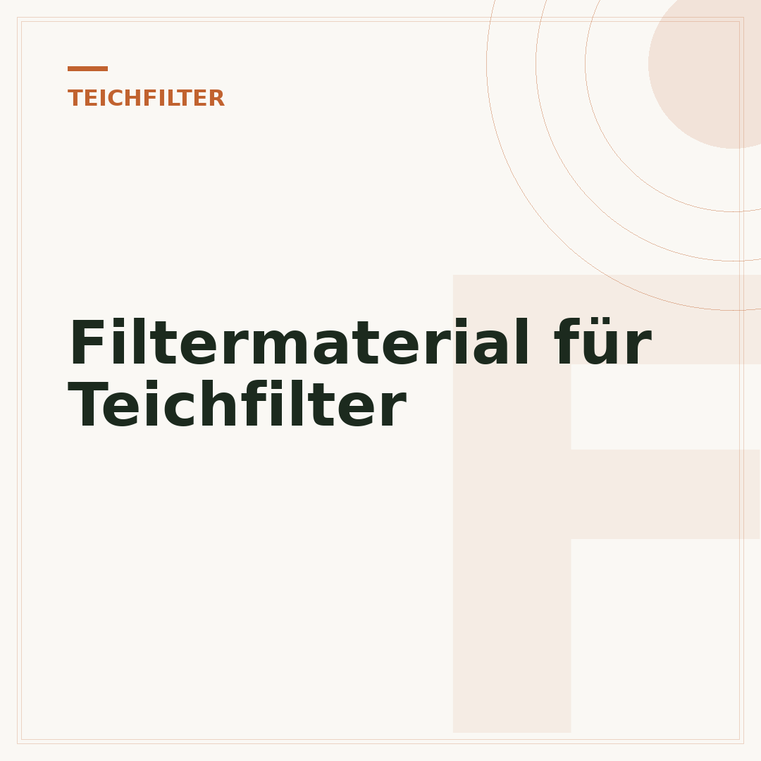 Filtermaterial für Teichfilter