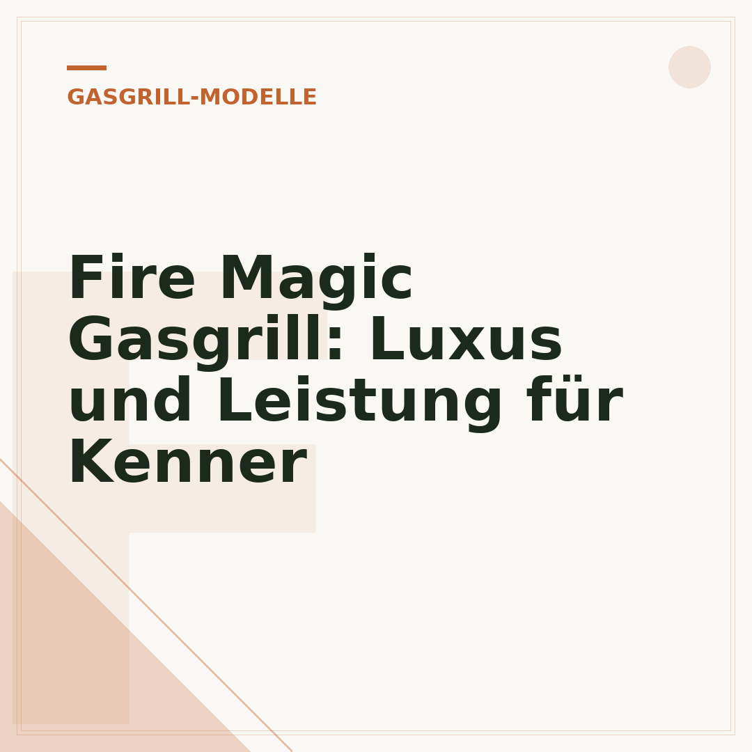 Fire Magic Gasgrill: Luxus und Leistung für Kenner