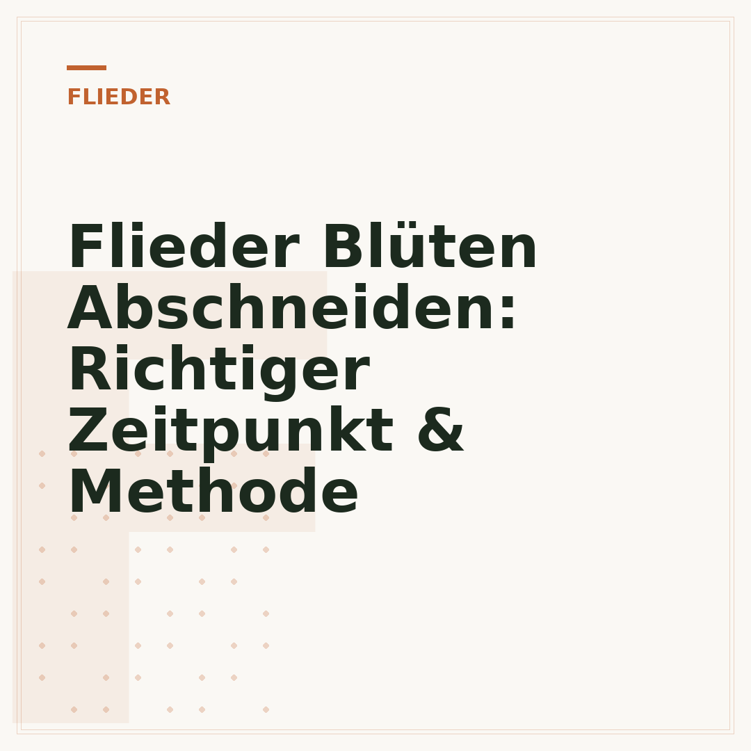 Flieder Blüten Abschneiden: Richtiger Zeitpunkt & Methode