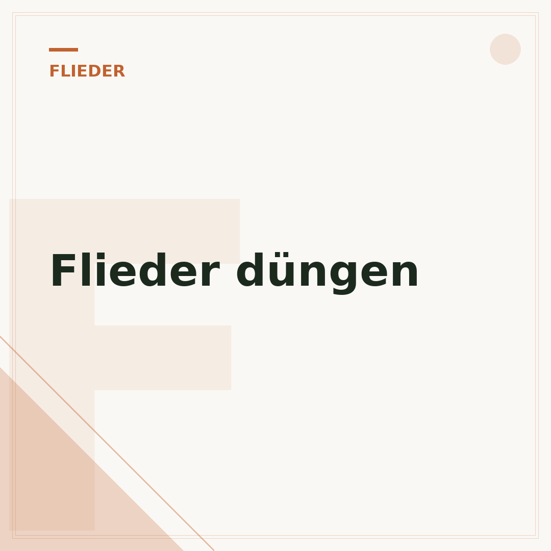 Flieder düngen