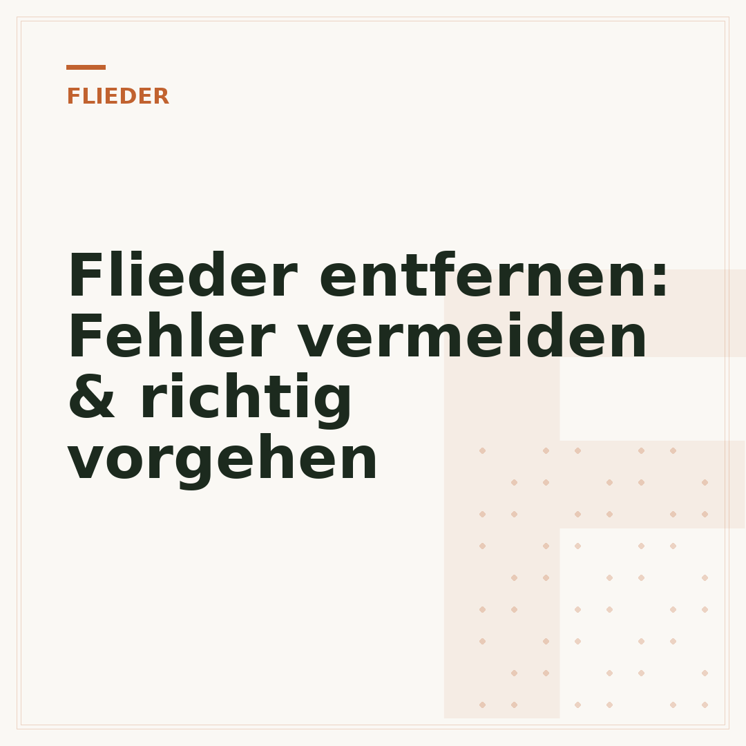 Flieder entfernen: Fehler vermeiden & richtig vorgehen