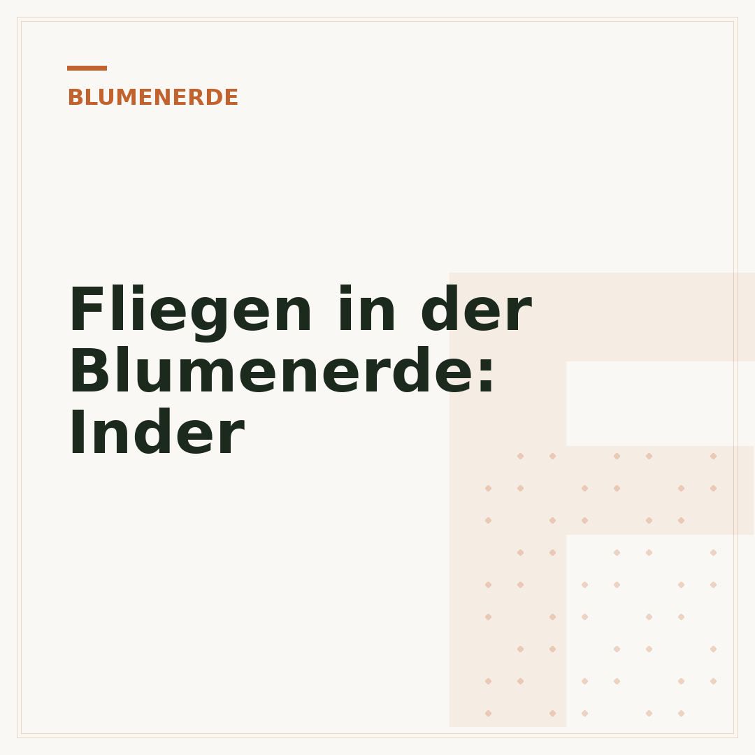 Fliegen in der Blumenerde: Inder