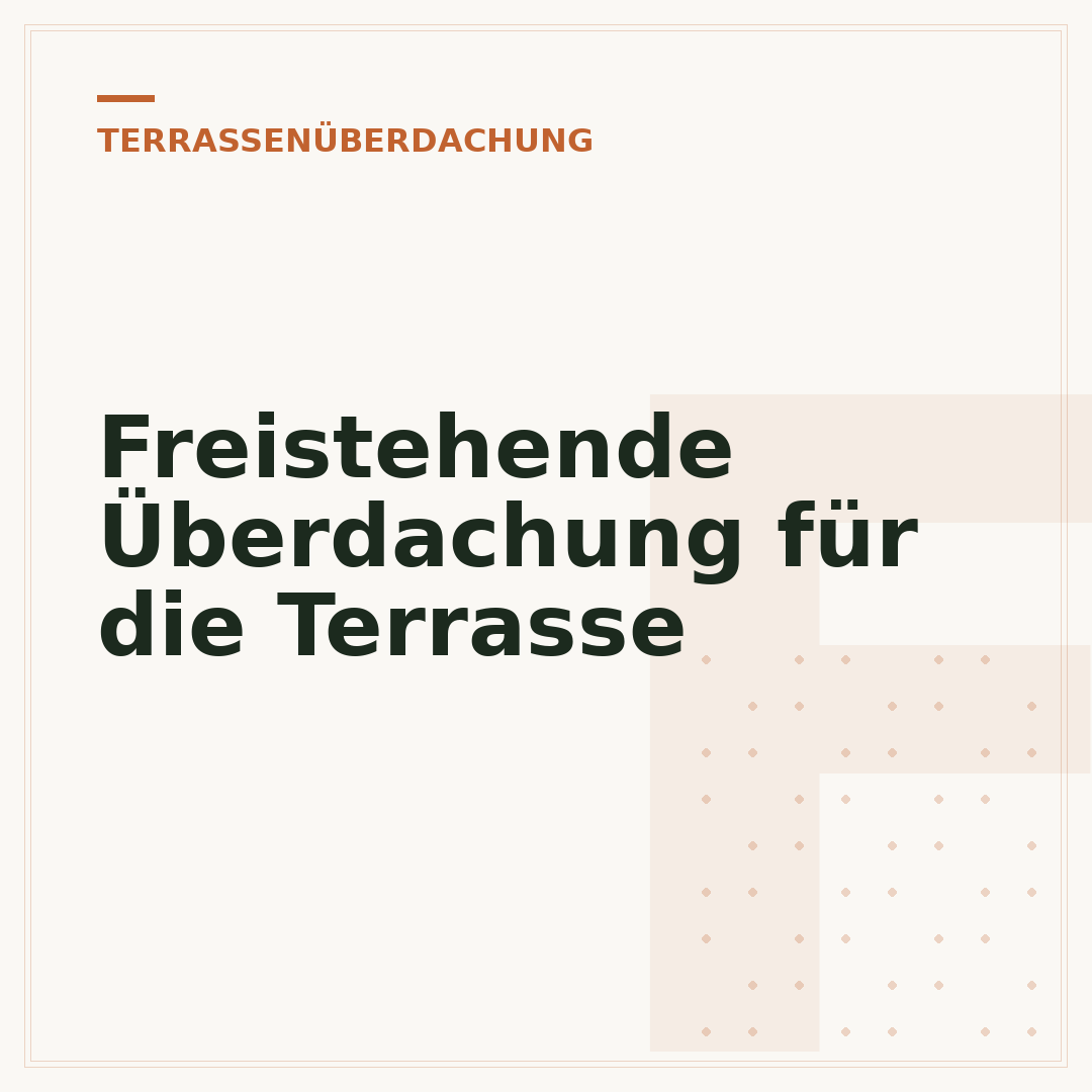 Freistehende Überdachung für die Terrasse