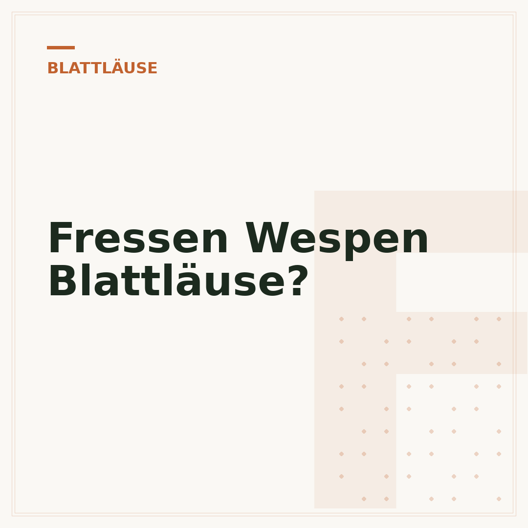 Fressen Wespen Blattläuse?