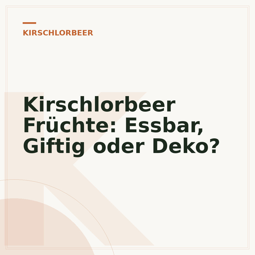 Kirschlorbeer Früchte: Essbar, Giftig oder Deko?