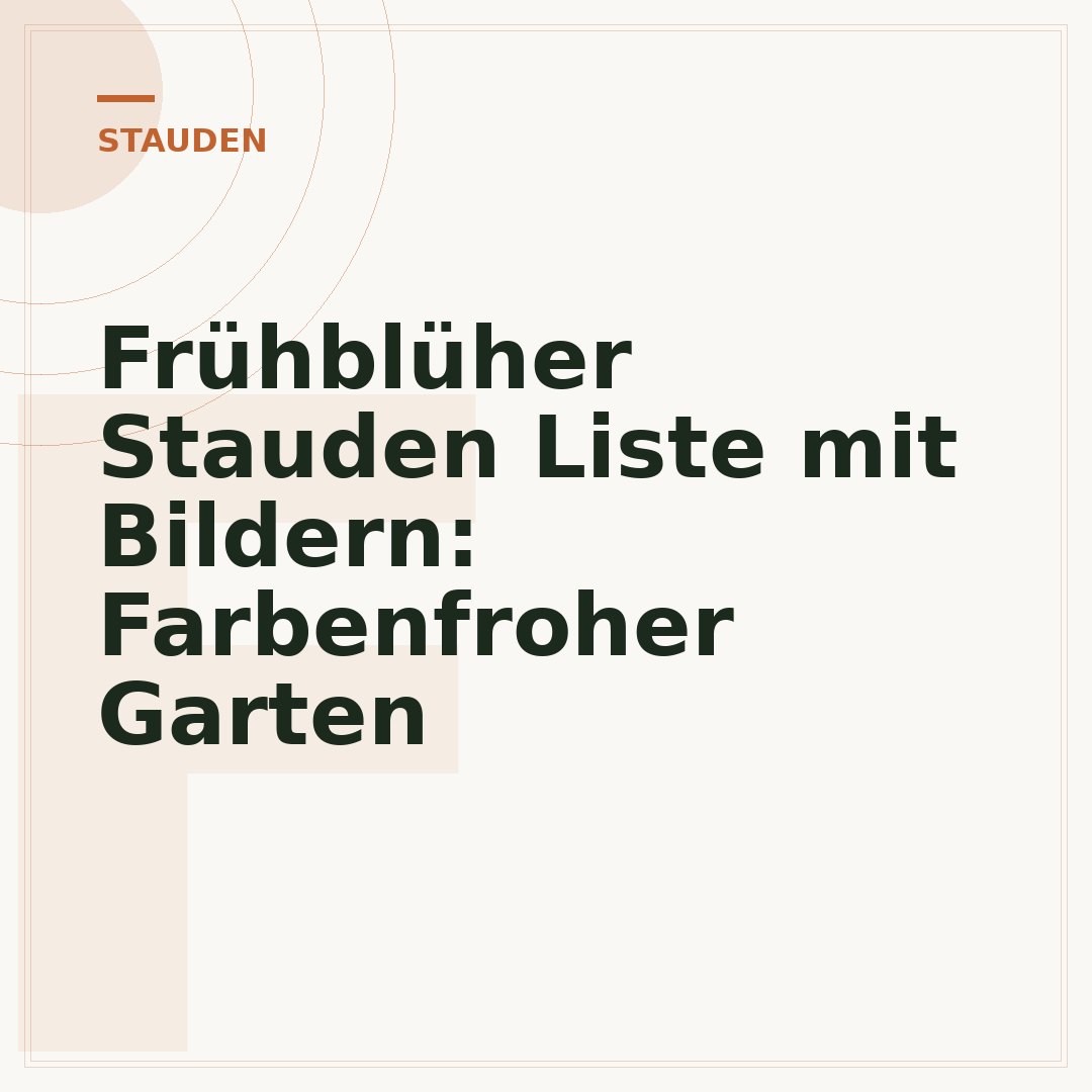 Frühblüher Stauden Liste mit Bildern: Farbenfroher Garten