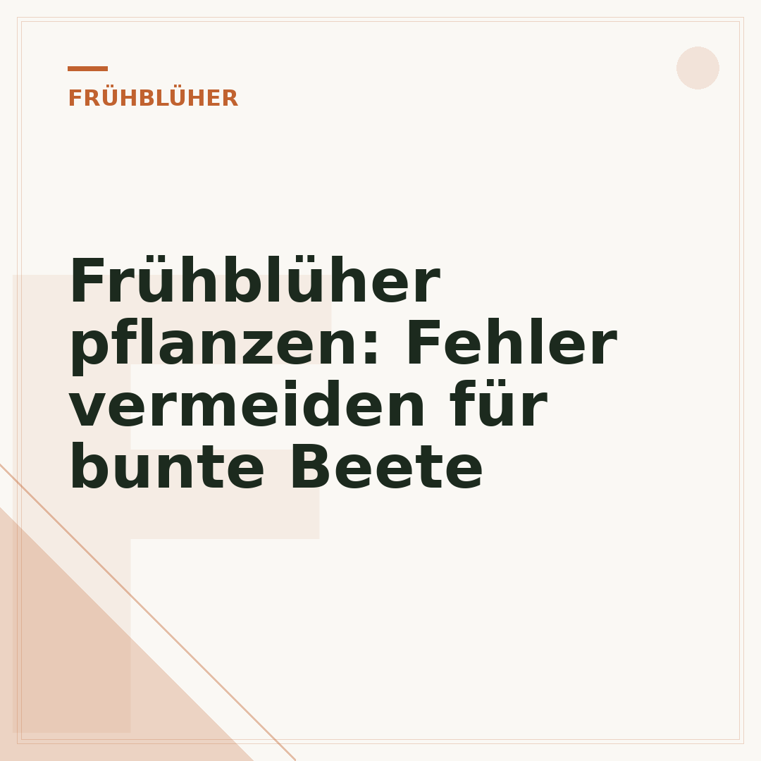 Frühblüher pflanzen: Fehler vermeiden für bunte Beete