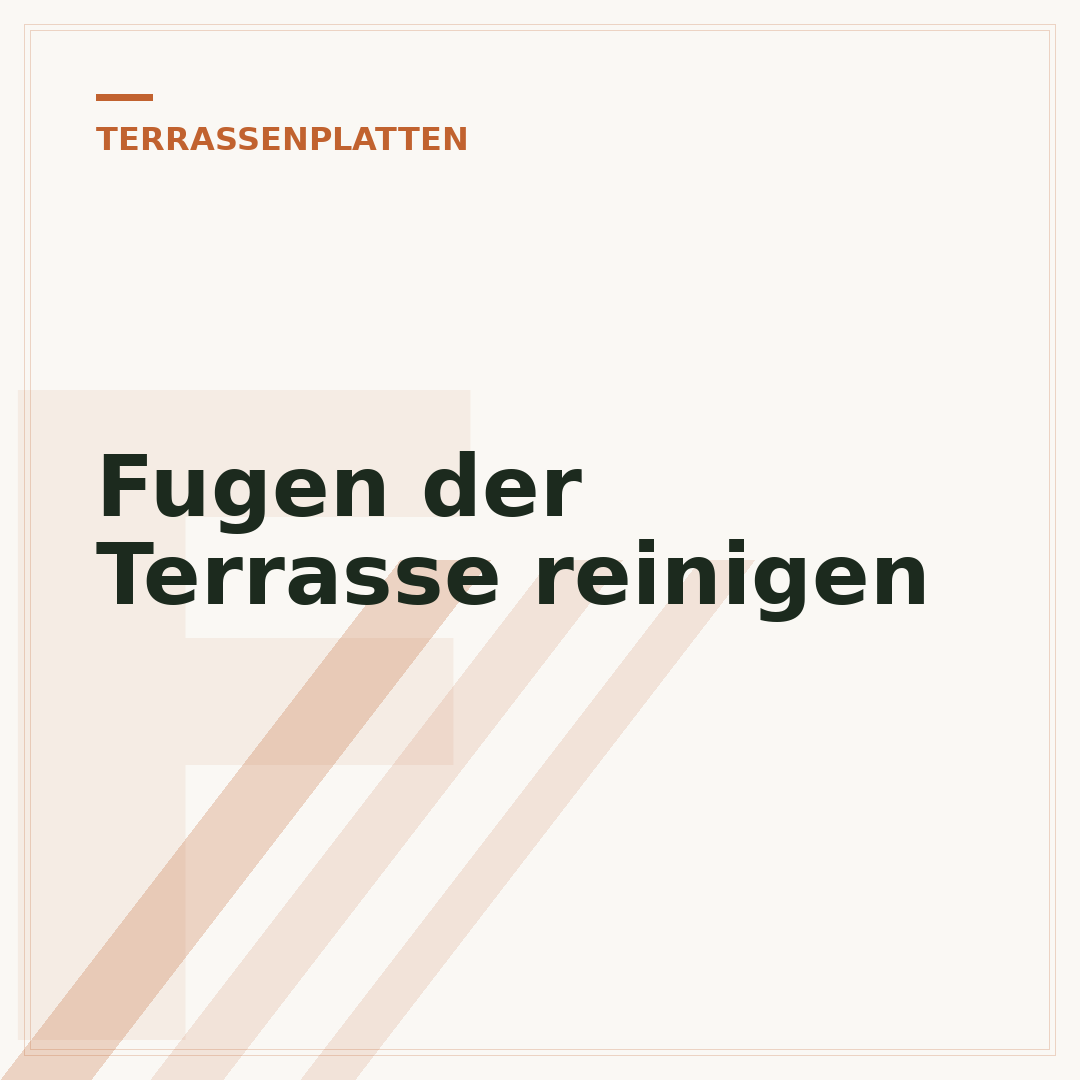 Fugen der Terrasse reinigen