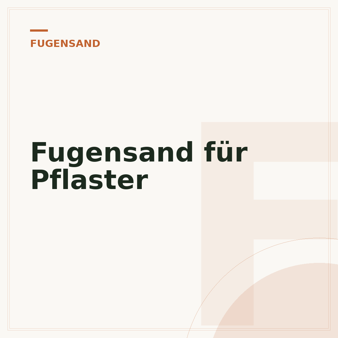 Fugensand für Pflaster