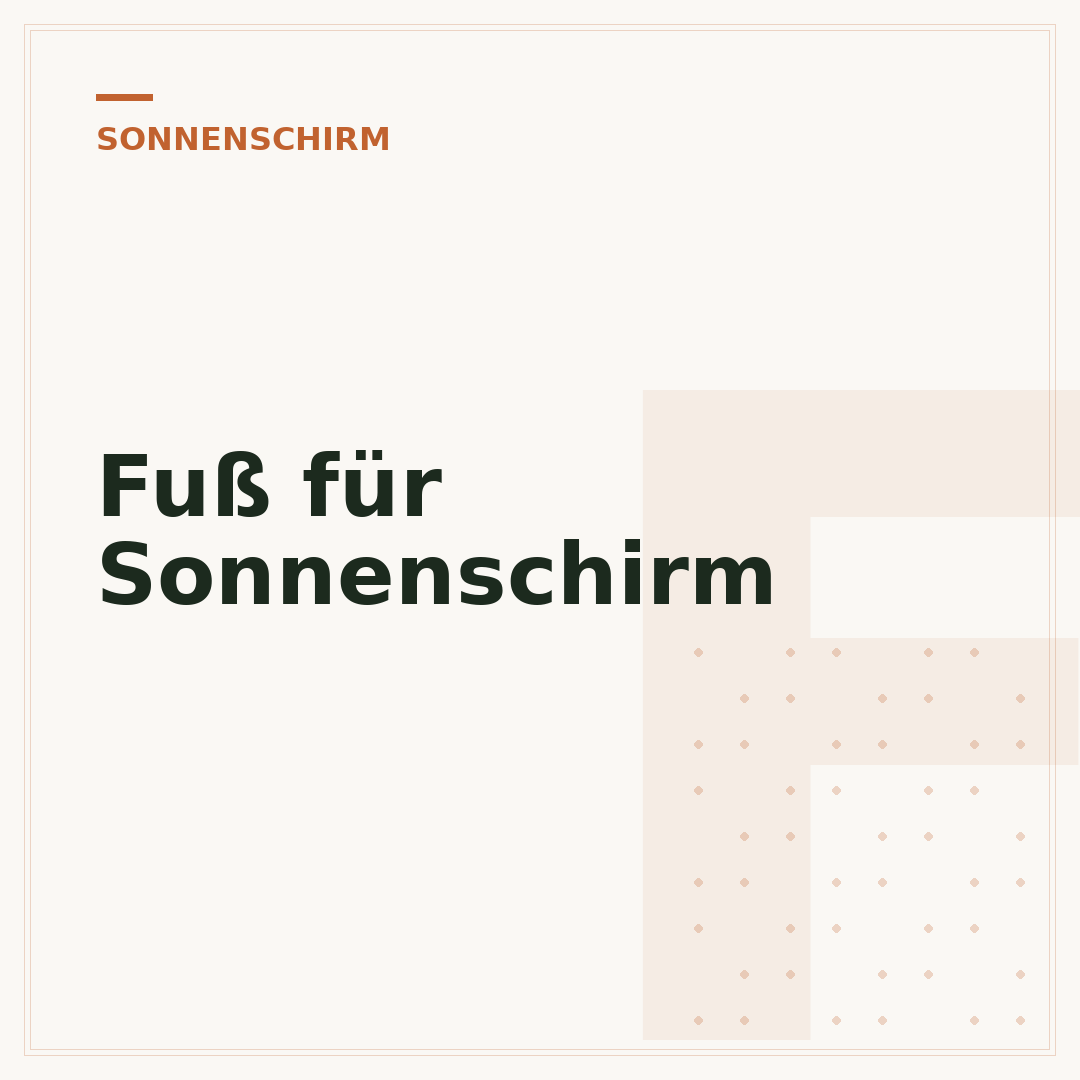 Fuß für Sonnenschirm