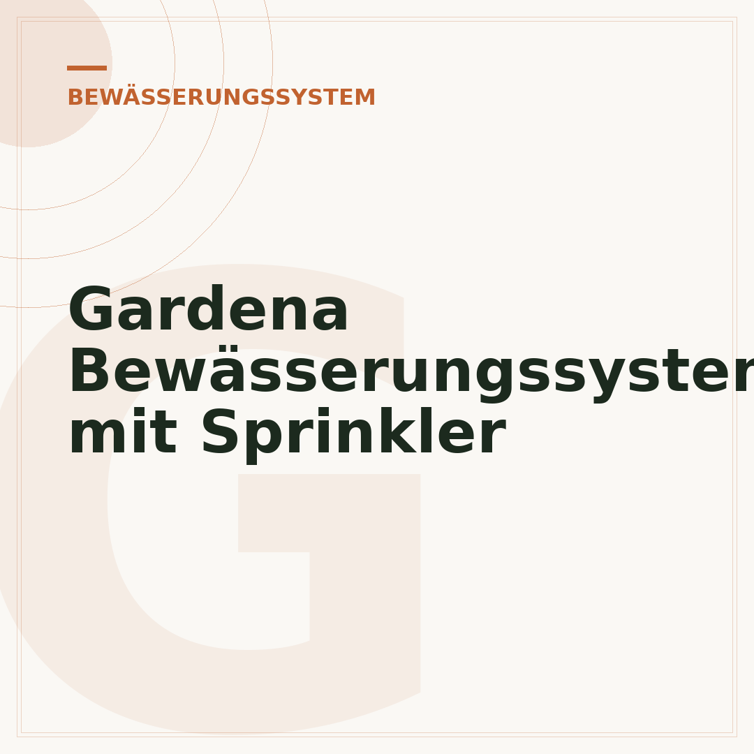 Gardena Bewässerungssystem mit Sprinkler