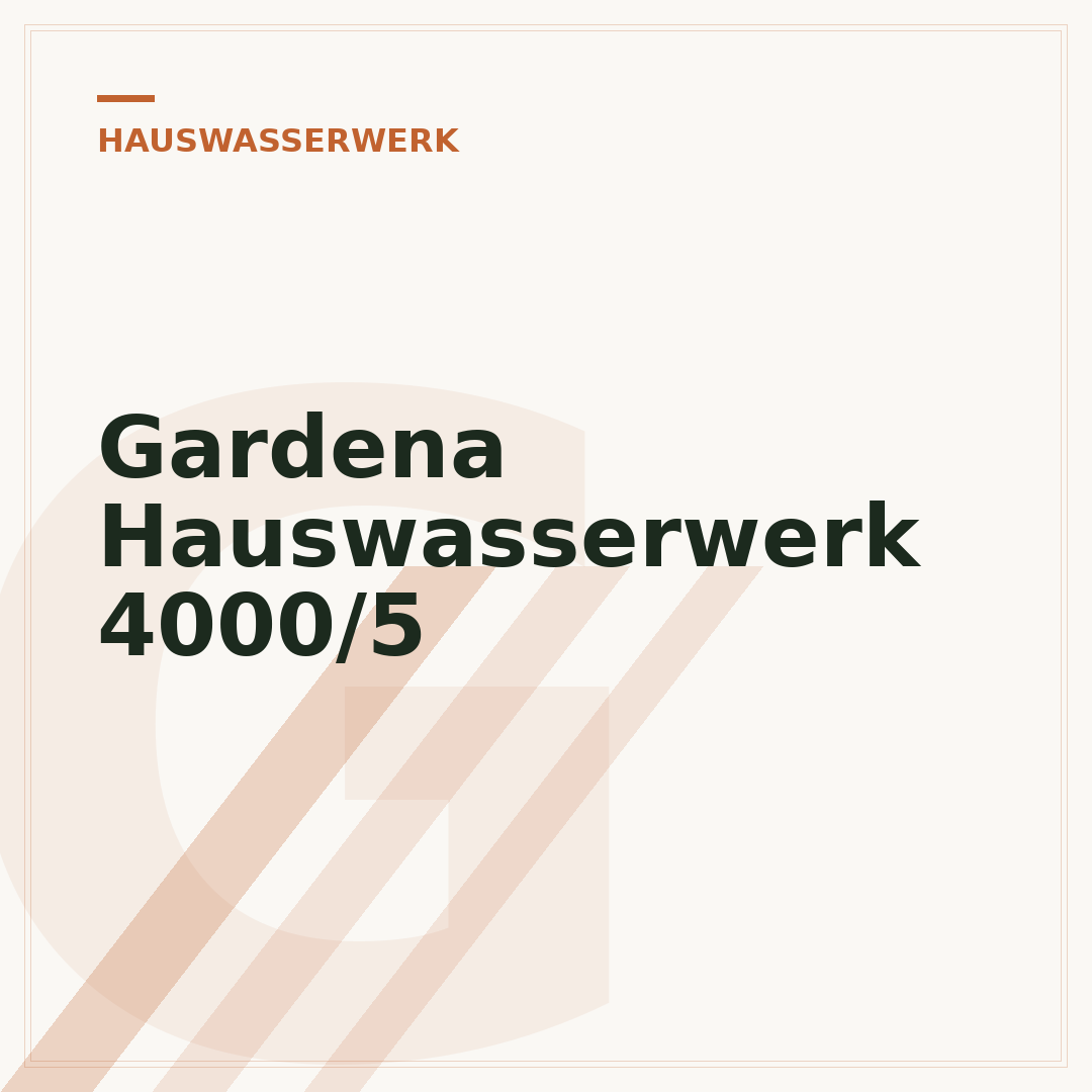 Gardena Hauswasserwerk 4000/5