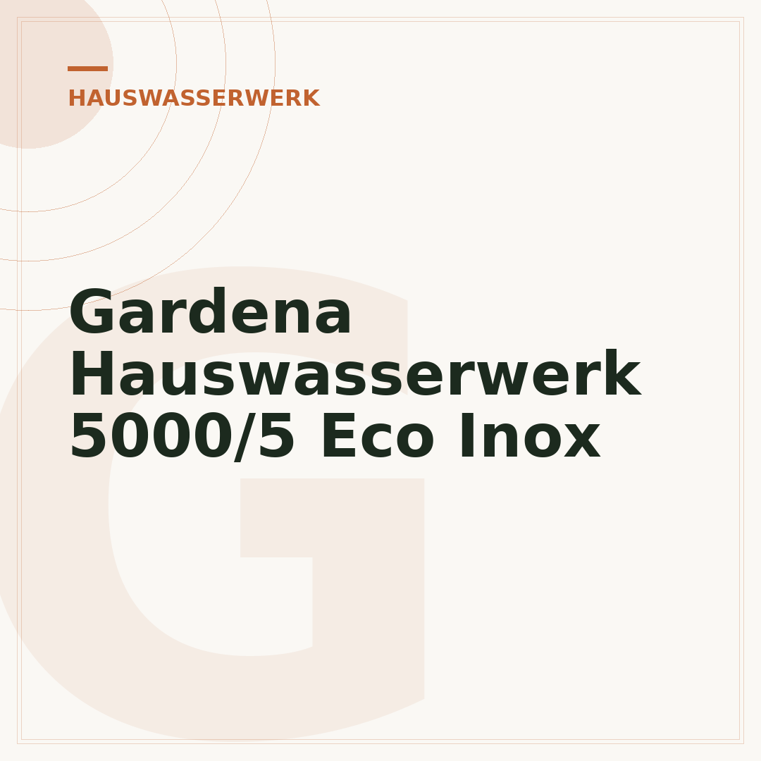 Gardena Hauswasserwerk 5000/5 Eco Inox