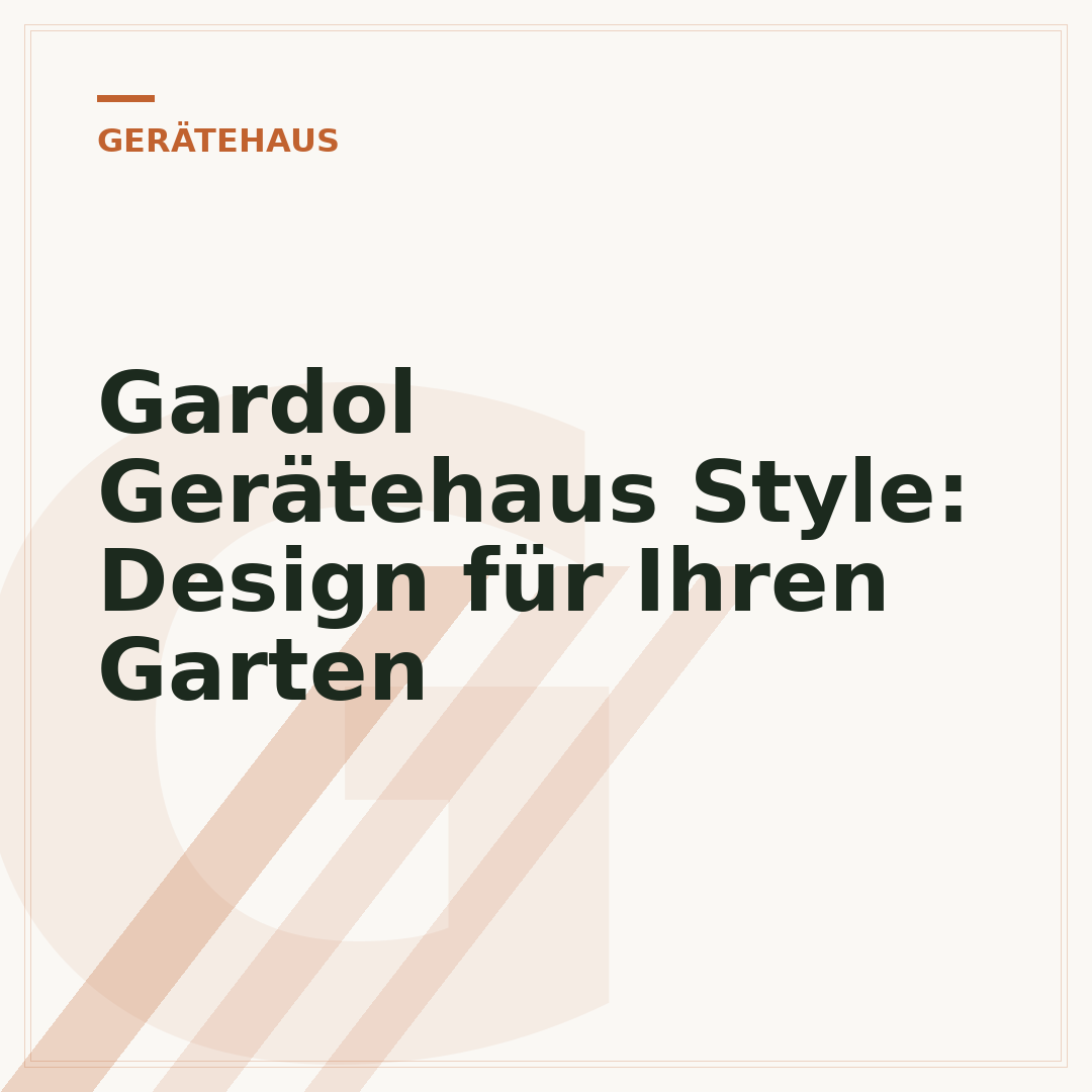 Gardol Gerätehaus Style: Design für Ihren Garten