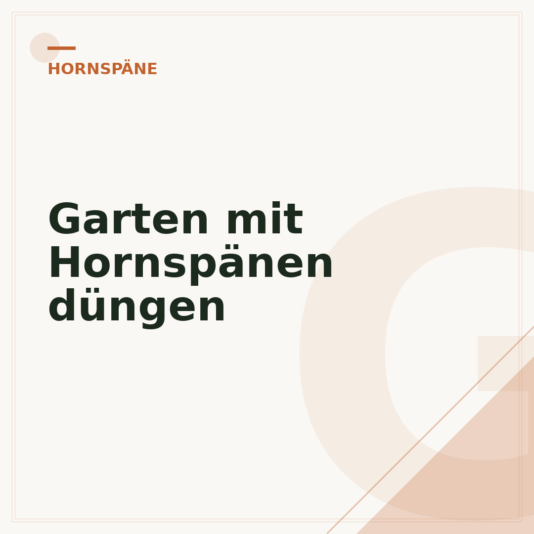 Garten mit Hornspänen düngen