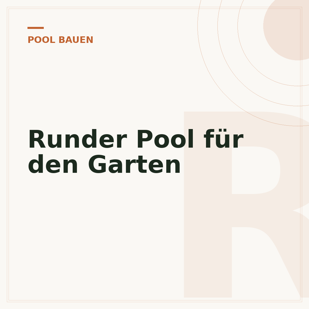 Runder Pool für den Garten