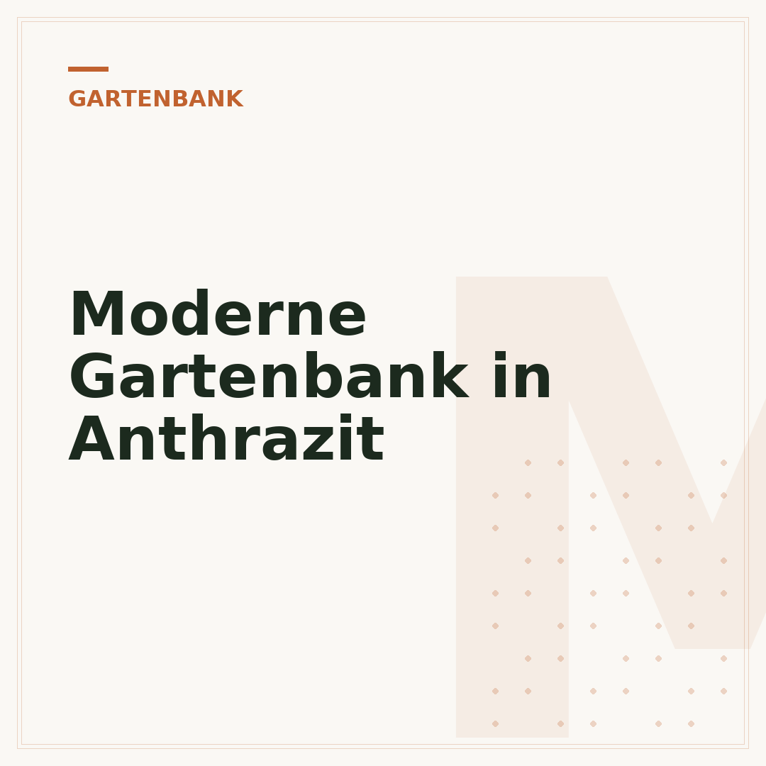 Moderne Gartenbank in Anthrazit