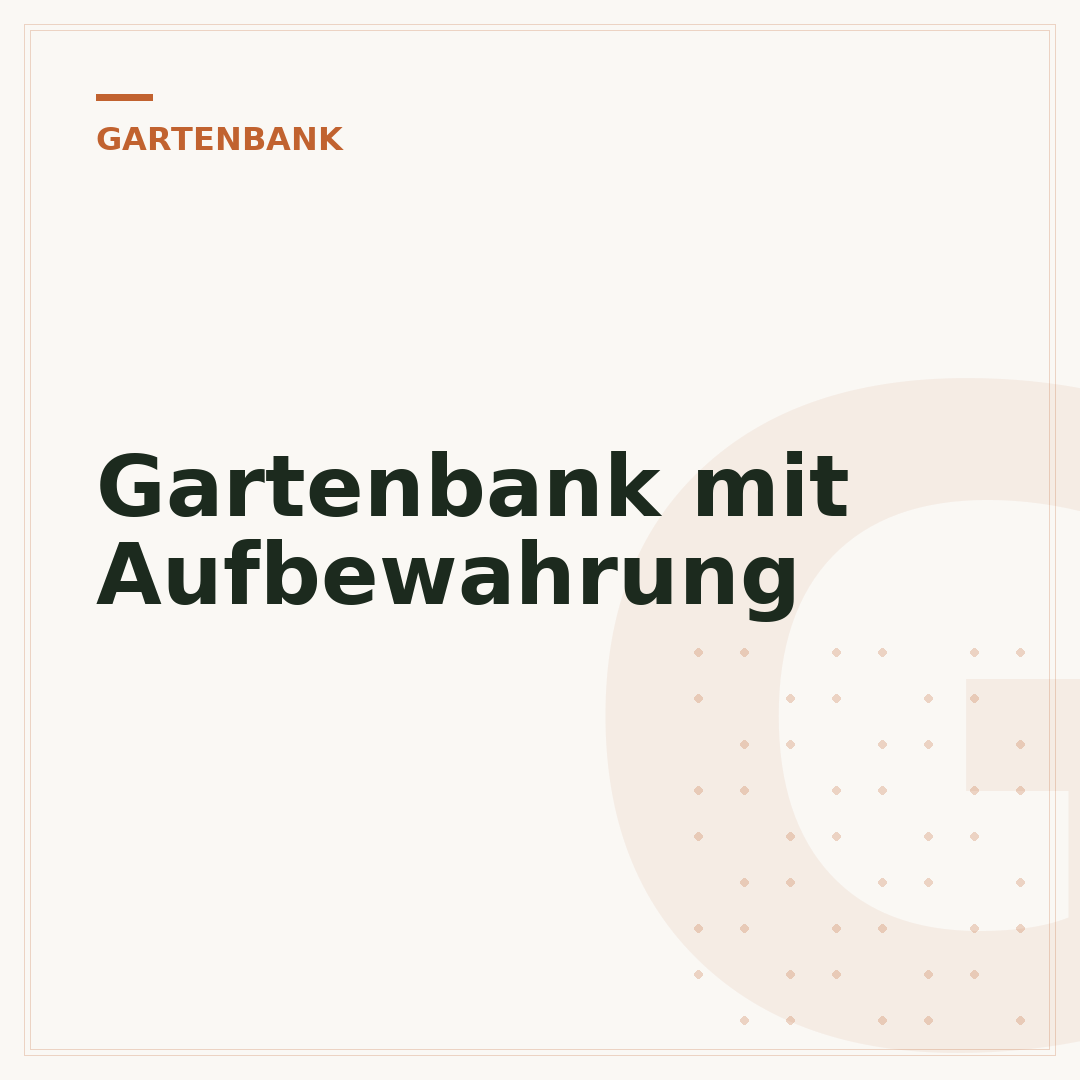 Gartenbank mit Aufbewahrung