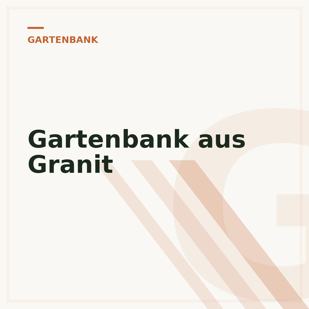 Gartenbank aus Granit