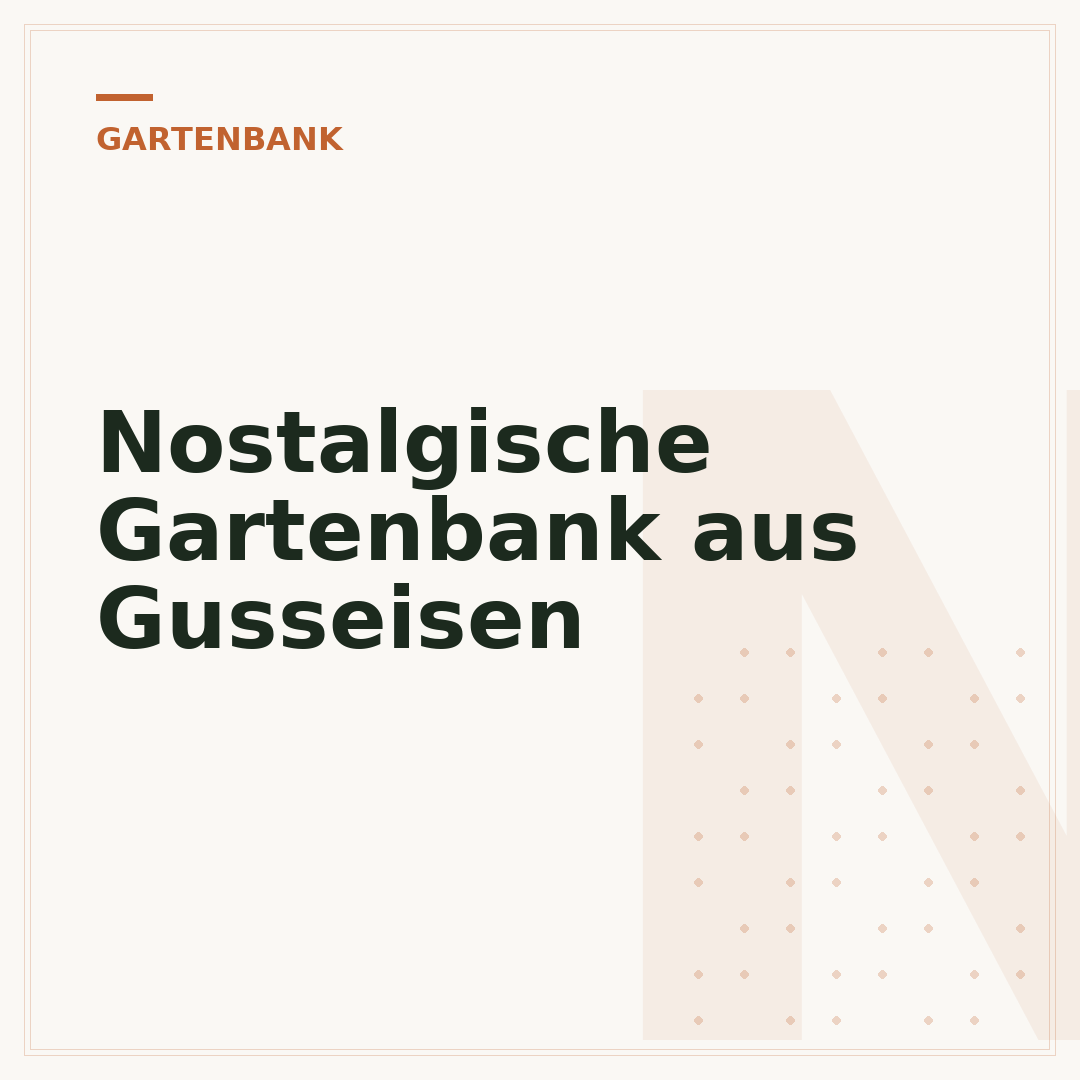 Nostalgische Gartenbank aus Gusseisen