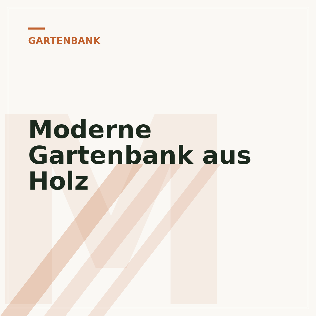 Moderne Gartenbank aus Holz