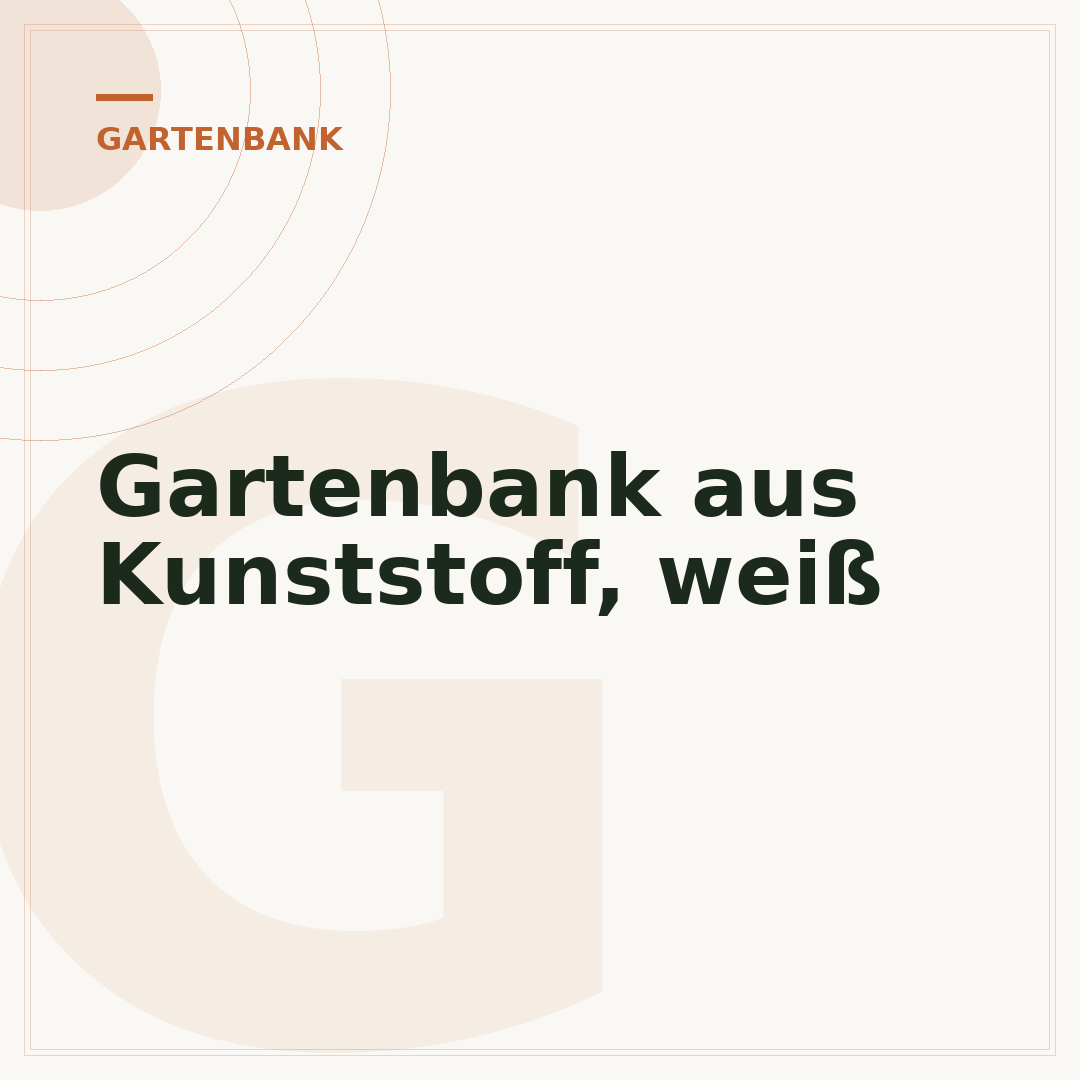 Gartenbank aus Kunststoff, weiß