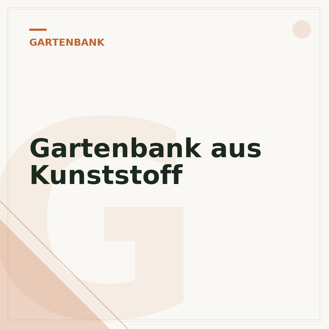 Gartenbank aus Kunststoff