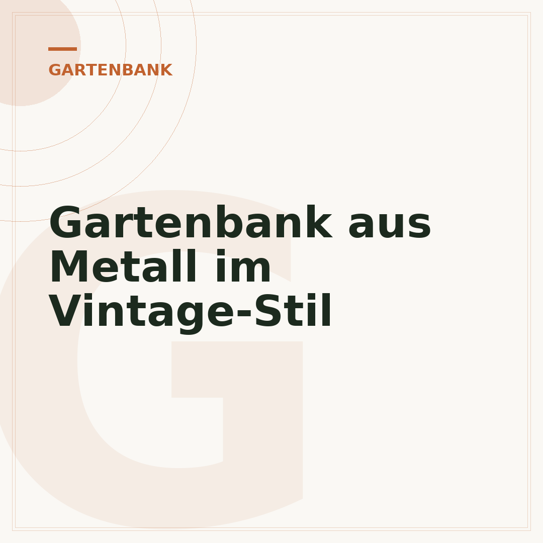 Gartenbank aus Metall im Vintage-Stil