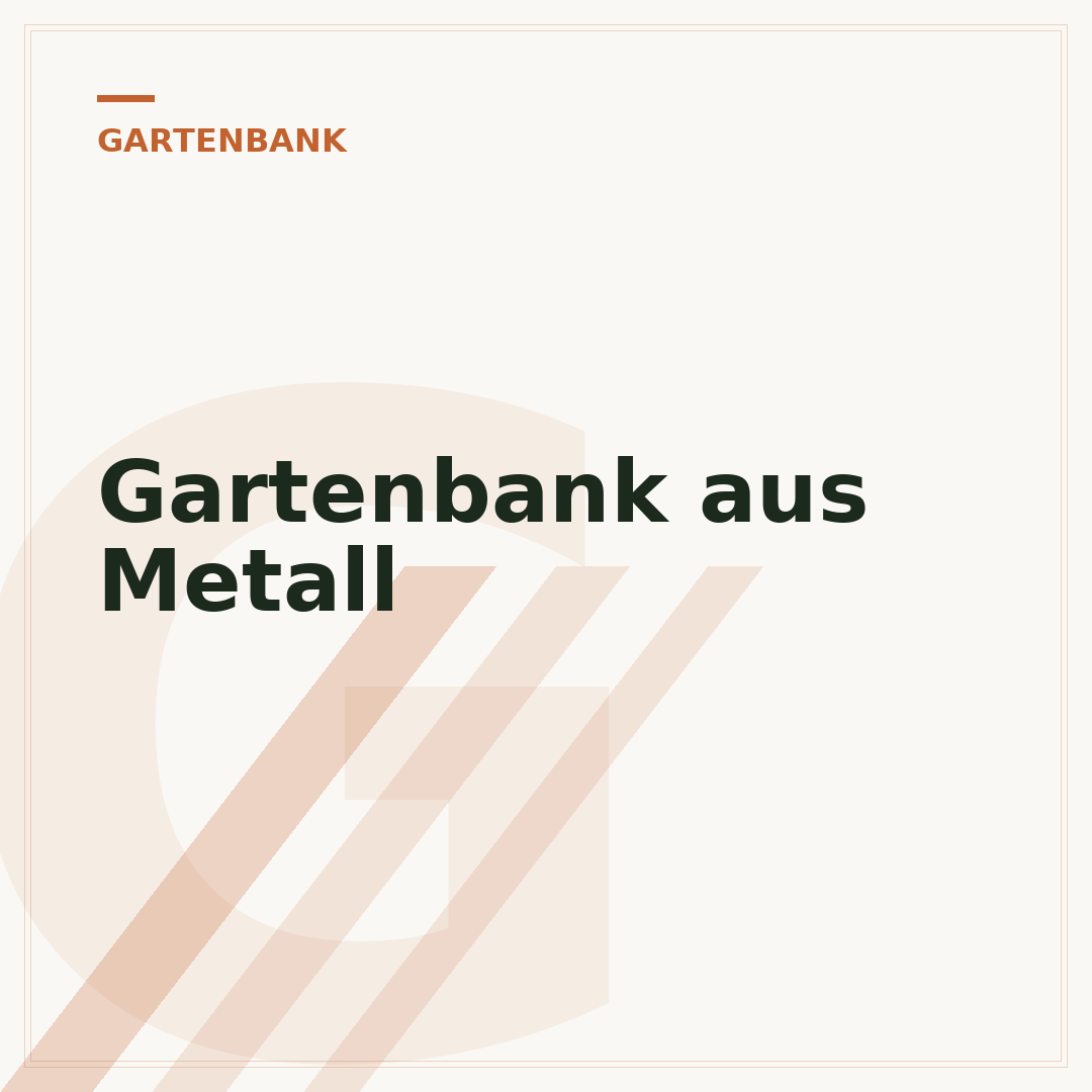 Gartenbank aus Metall