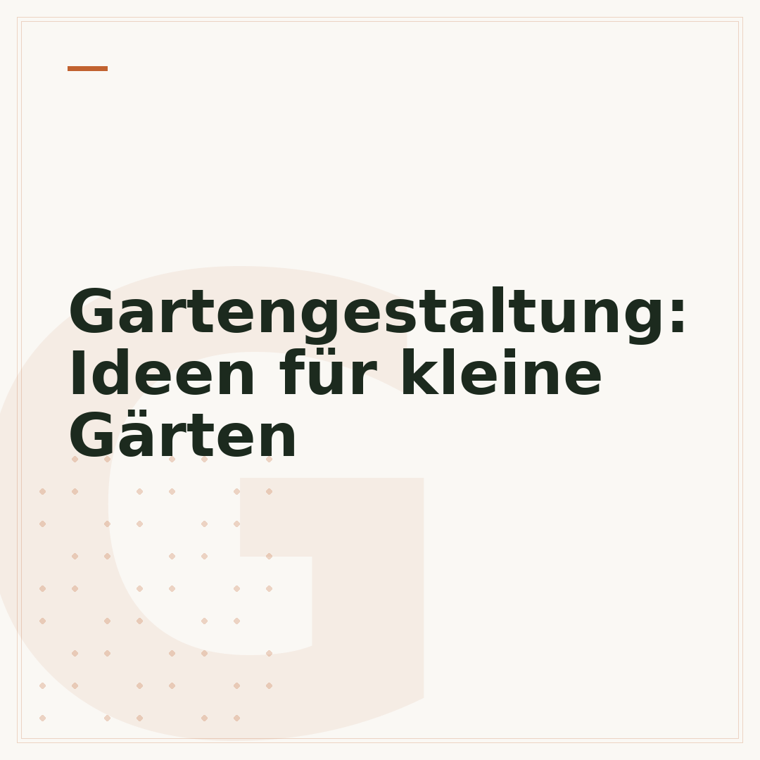 Gartengestaltung: Ideen für kleine Gärten