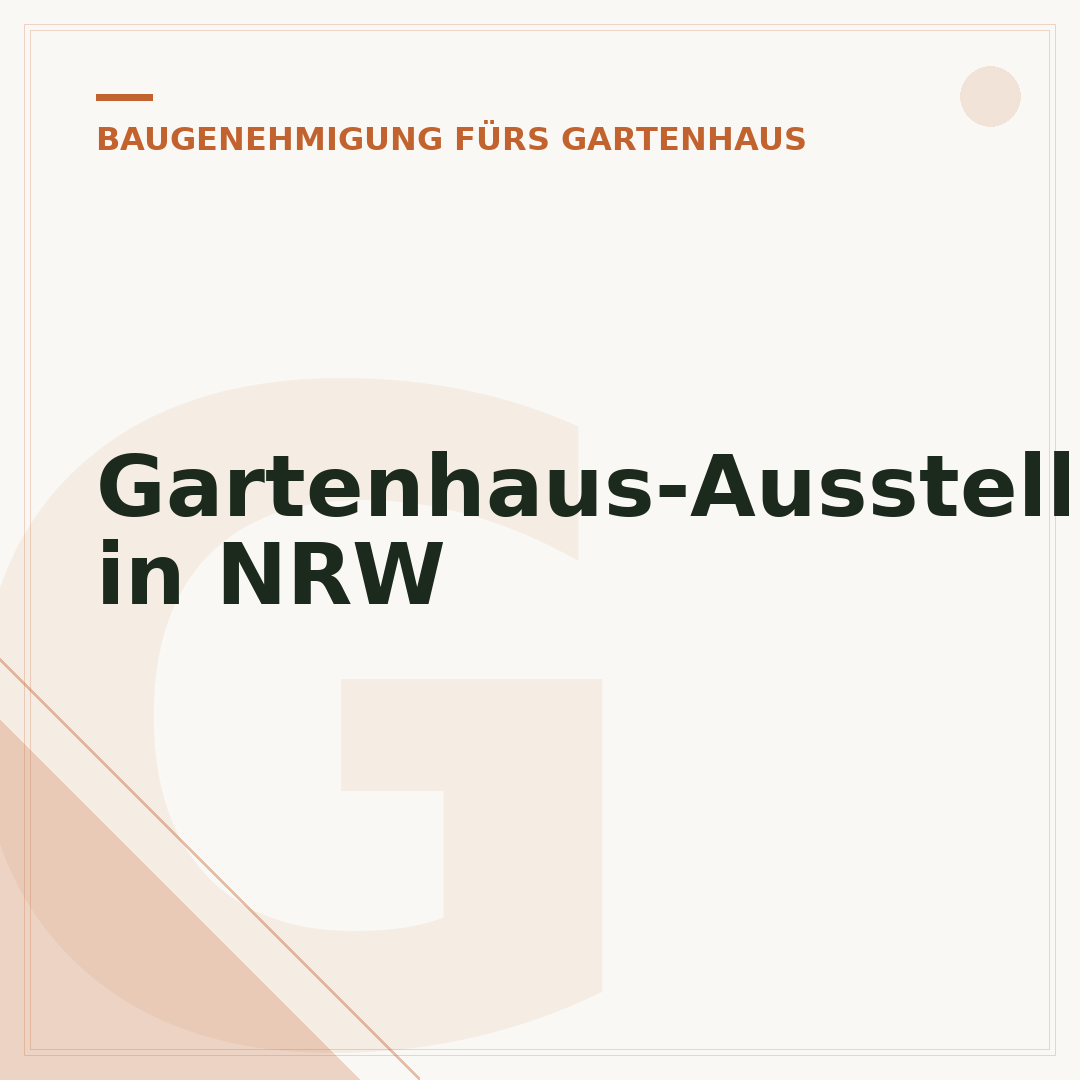 Gartenhaus-Ausstellungen in NRW