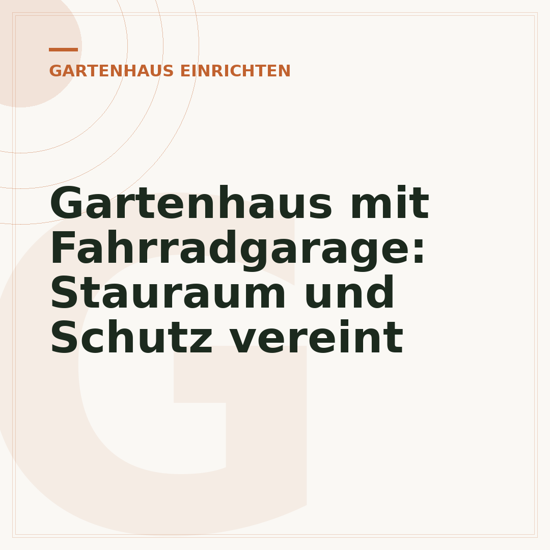 Gartenhaus mit Fahrradgarage: Stauraum und Schutz vereint
