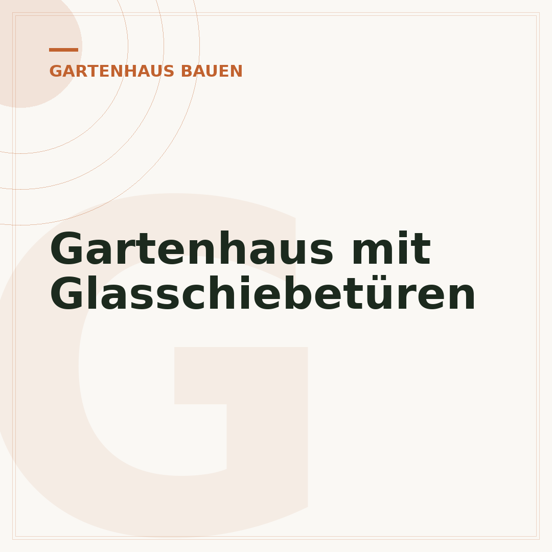 Gartenhaus mit Glasschiebetüren