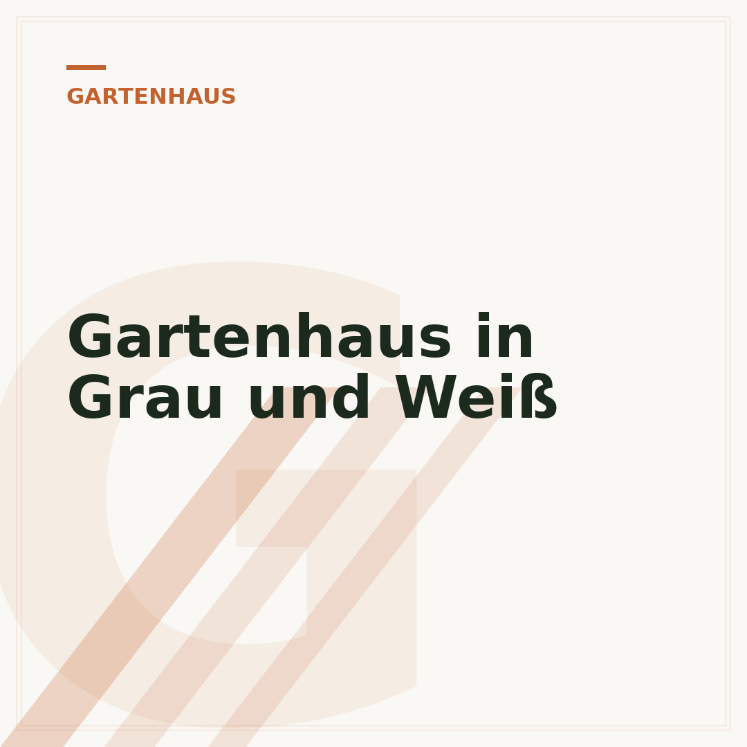 Gartenhaus in Grau und Weiß